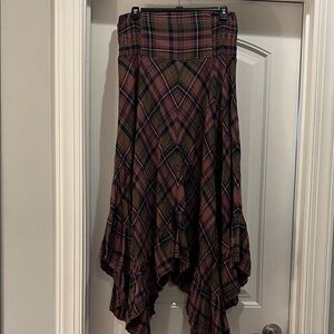 NATURAL LIFE Plaid Maxi Skirt